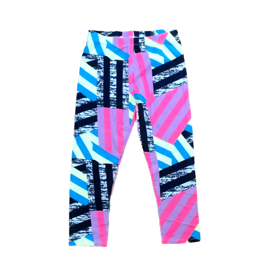 Rockets Of Awesome Girls Black and Neon Design Pants Size: 12 Years Black and Neon Design