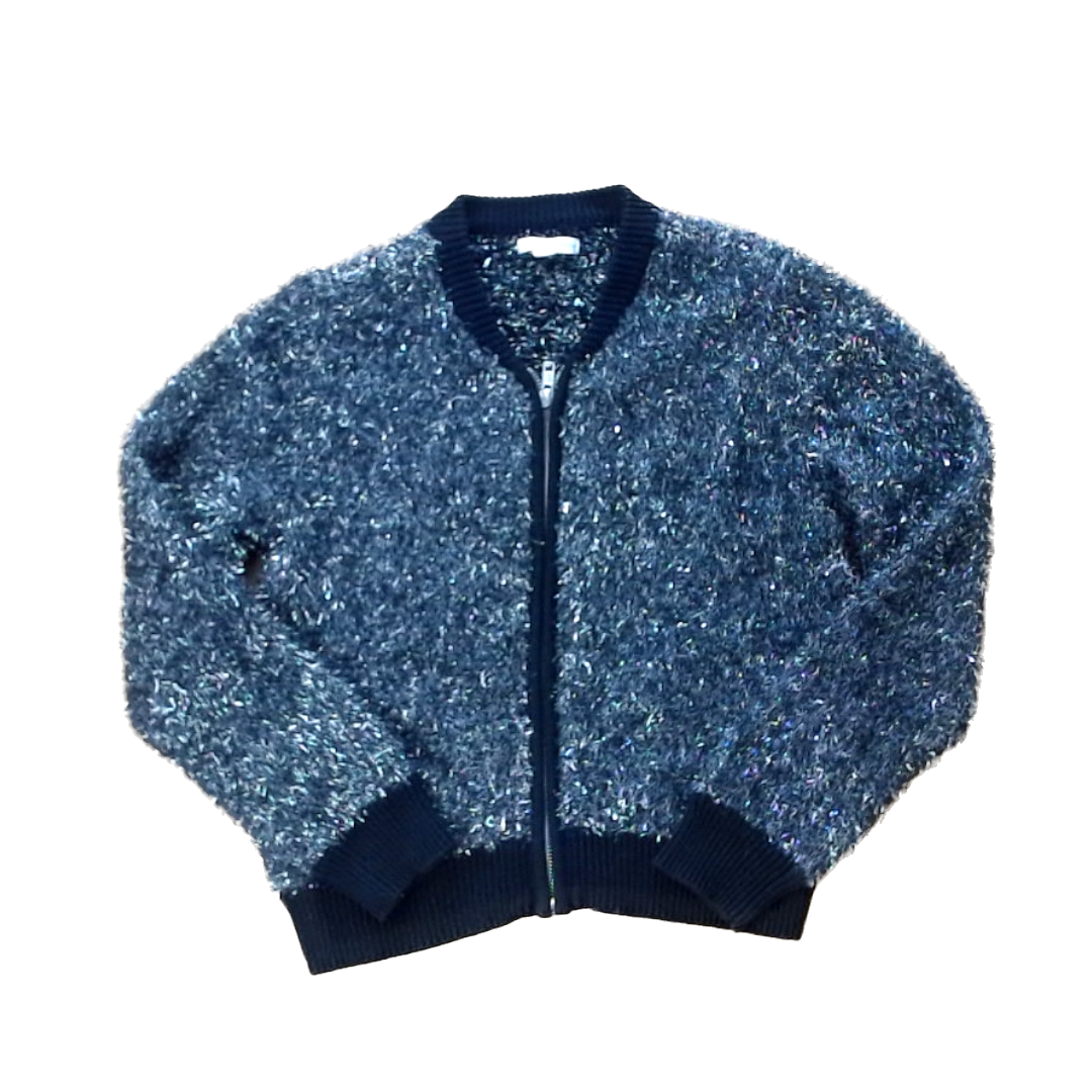 Rockets Of Awesome Girls Black and Silver Sweater Size: 7 Years Black and Silver