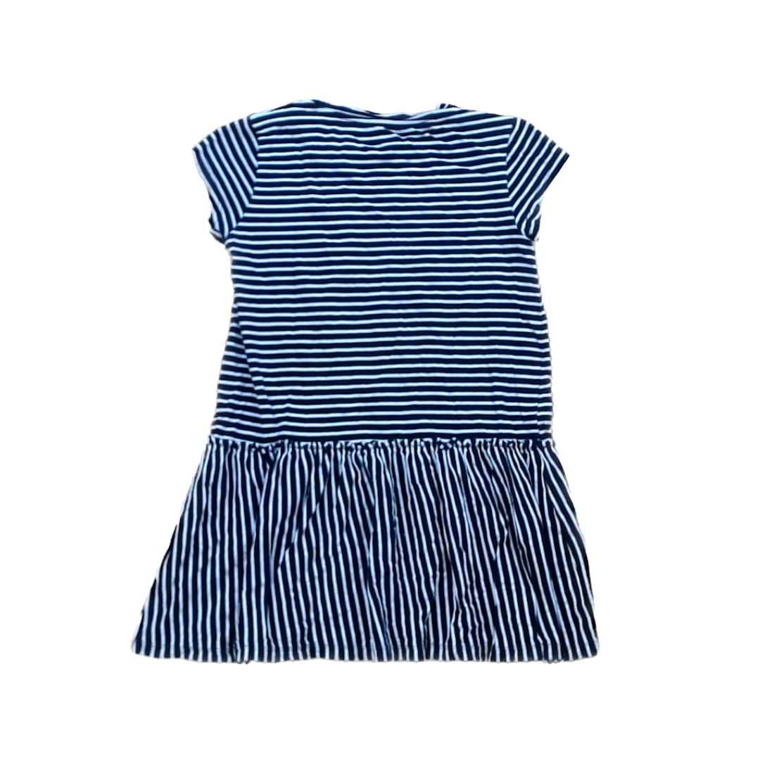 Rockets Of Awesome Girls Black and White Stripe Dress Size: 7 - 10 Years Black and White Stripe