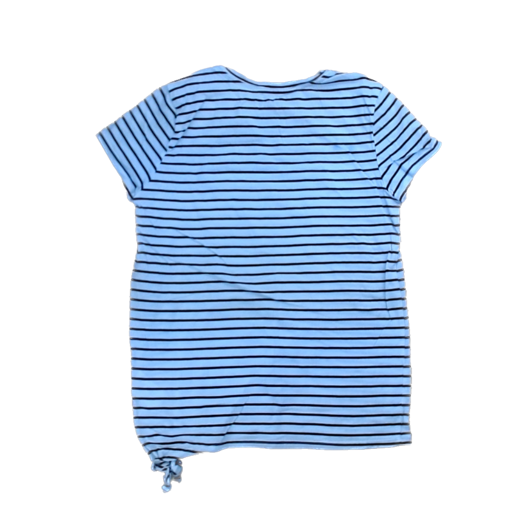 Rockets Of Awesome Girls Black and White Stripes | Blue Silver Star Short Sleeve Shirt Size: 12 Years Black and White Stripes | Blue Silver Star