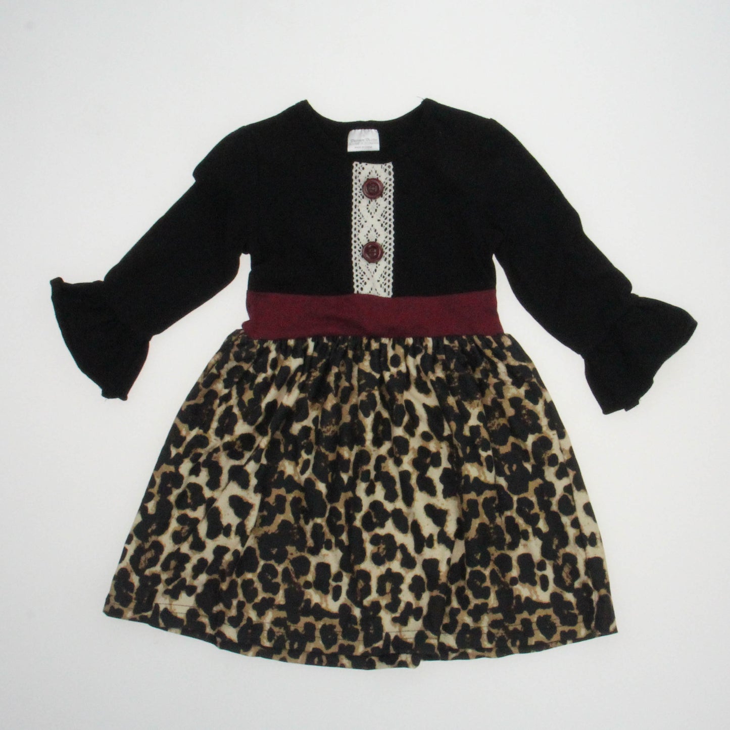 Unknown Brand Girls Black | Animal Print Dress Size: 2T Black | Animal Print