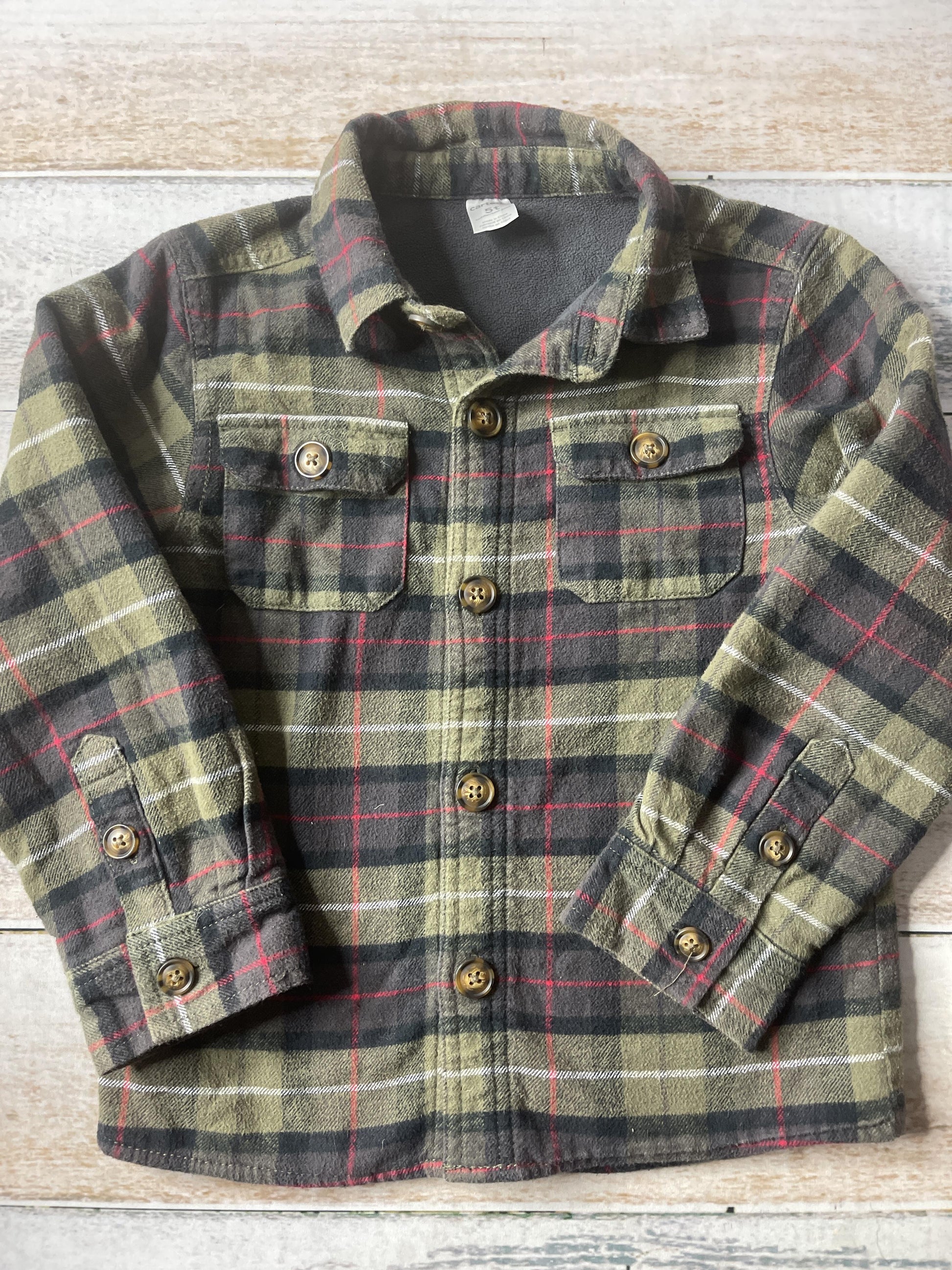 Carters Boys Black | Army Green Jacket Size: 5T Black | Army Green