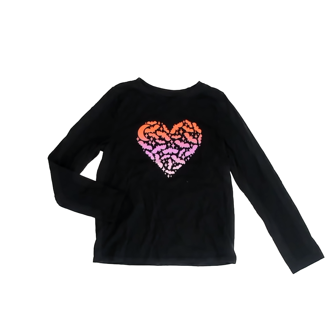 Cat & Jack Girls Black | Bats Long Sleeve T-Shirt Size: M (8) Black | Bats