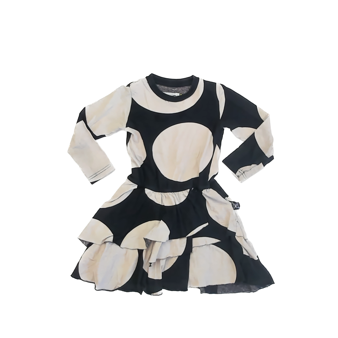 NuNuNu Girls Black | Beige Dress Size: 4-5T Black | Beige