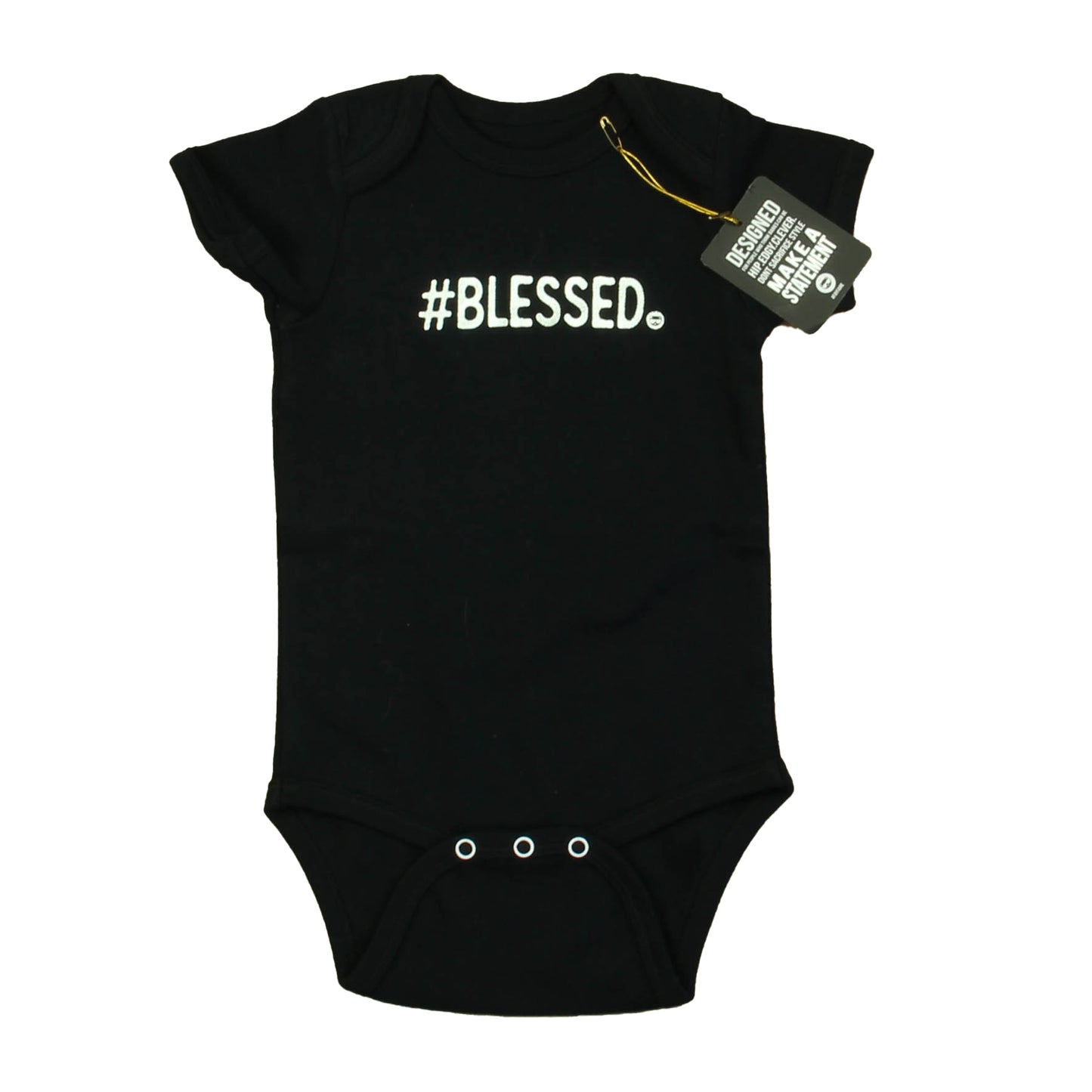 Fayfaire Girls Black "Blessed" Onesie Size: 6-12 Months Black "Blessed"
