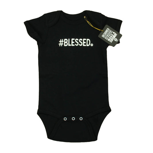 Fayfaire Girls Black "Blessed" Onesie Size: 6-12 Months Black "Blessed"