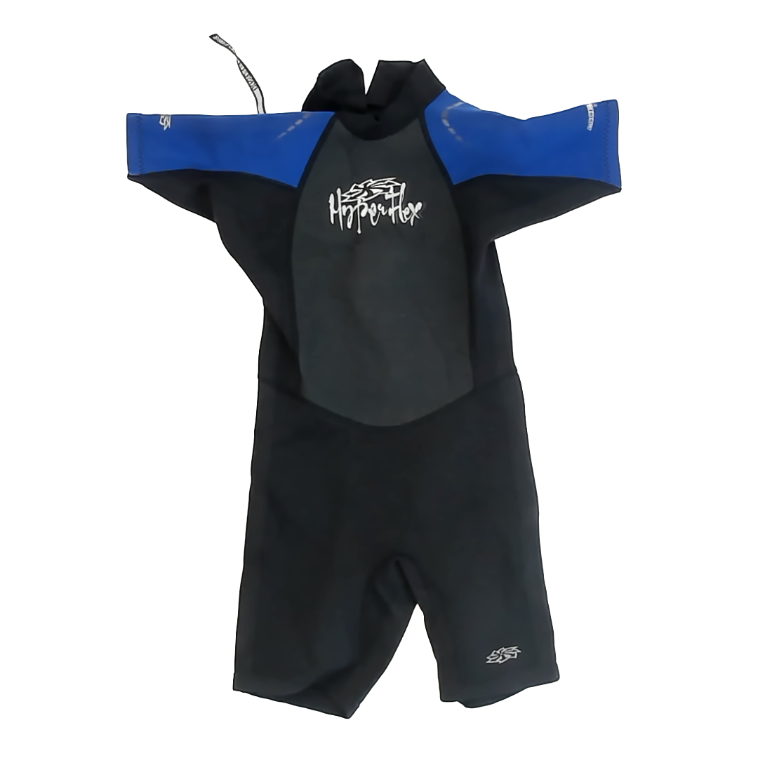 Hyper Flex Wetsuit Boys Black | Blue Wetsuit Swimwear Size: 8 Years Black | Blue Wetsuit