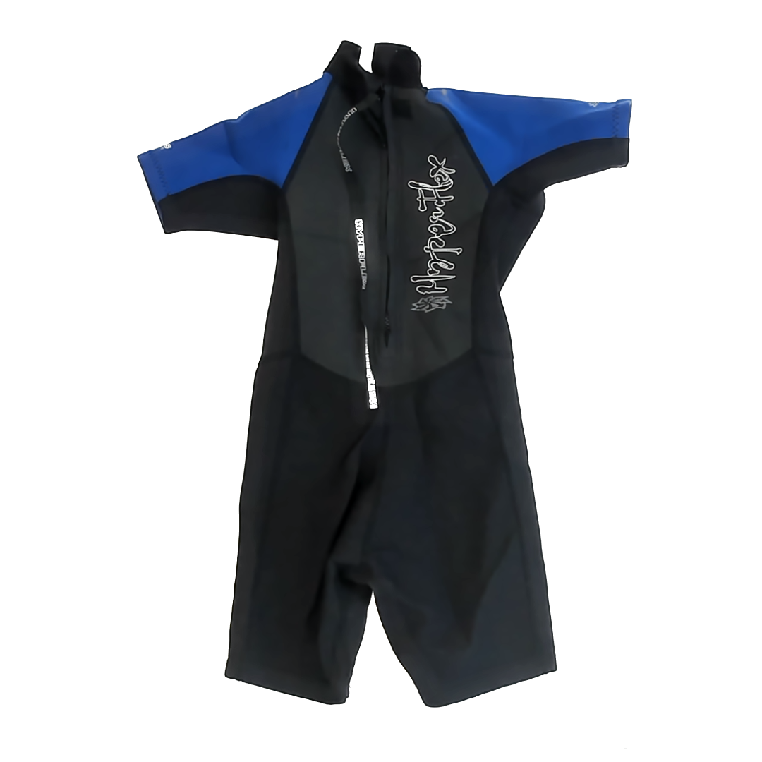 Hyper Flex Wetsuit Boys Black | Blue Wetsuit Swimwear Size: 8 Years Black | Blue Wetsuit