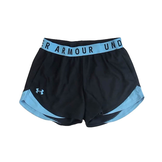 Under Armour Girls Black | Blue Athletic Shorts Size: Womens XS Black | Blue