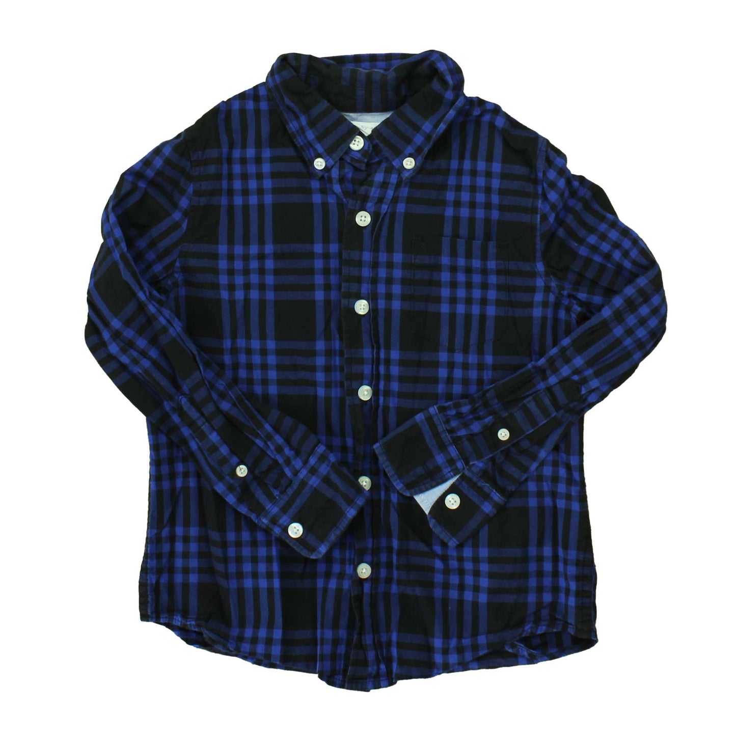 Rockets Of Awesome Boys Black | Blue Button Down Long Sleeve Size: 6-7 Years