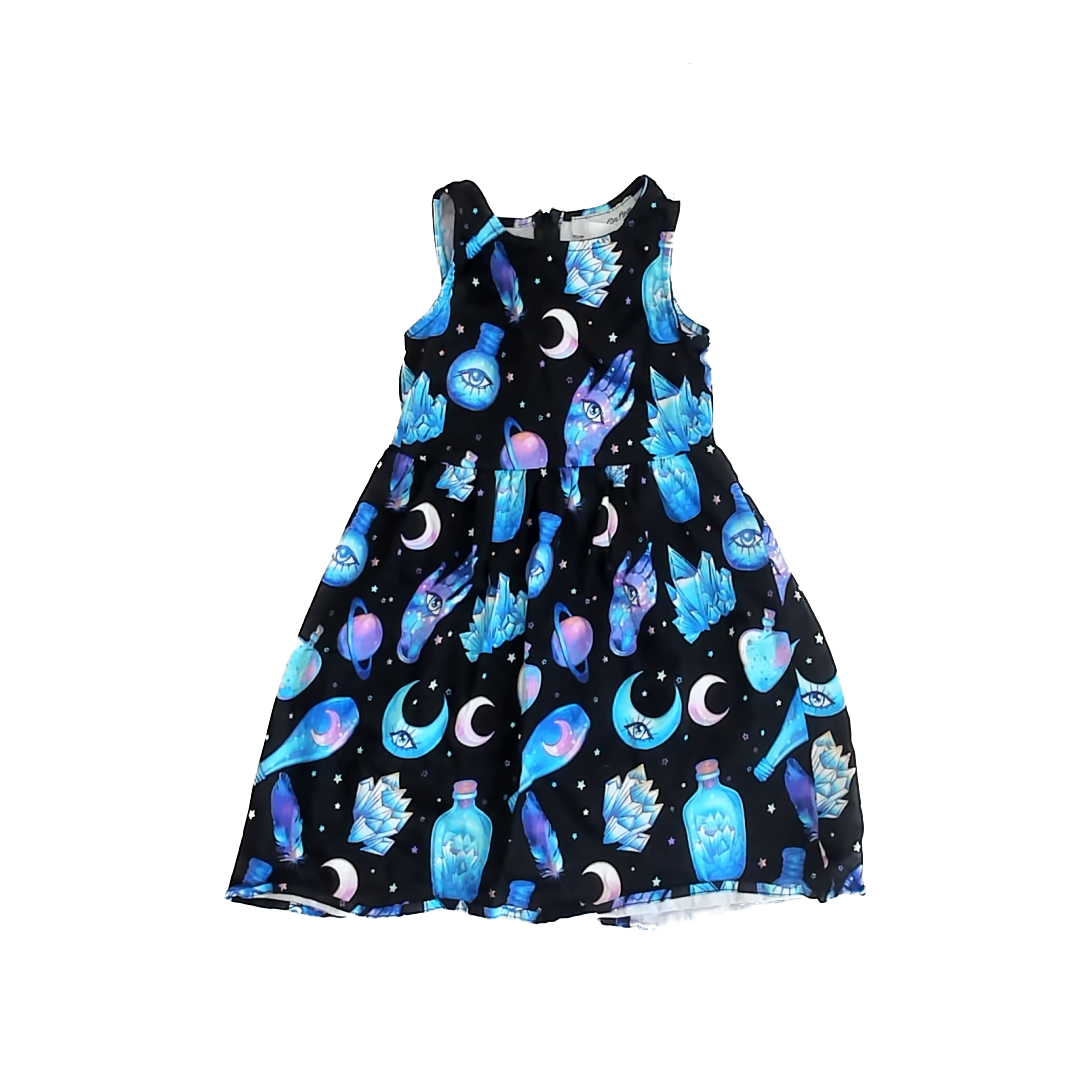 Eva Rose Girls Black | Blue Dress Size: 5-6 Years Black | Blue