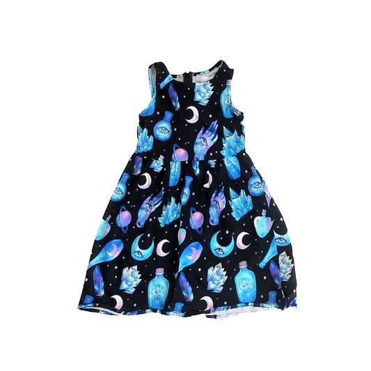 Eva Rose Girls Black | Blue Dress Size: 5-6 Years Black | Blue