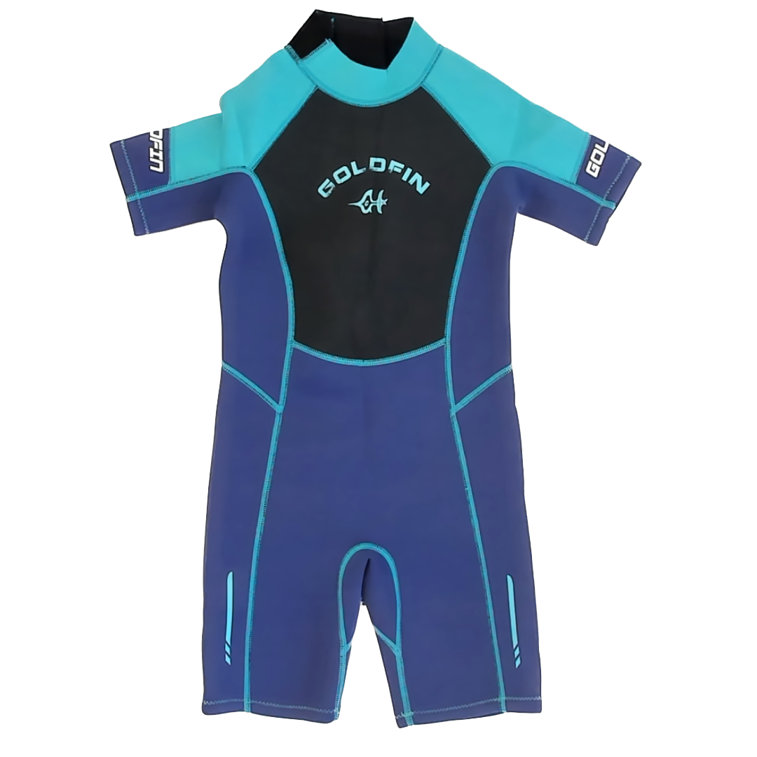 Goldfin Unisex black | blue 1-piece Swimsuit Size: 10 Years black | blue