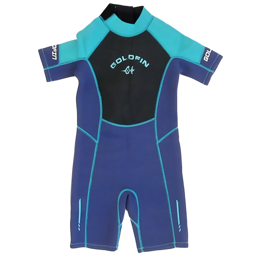 Goldfin Unisex black | blue 1-piece Swimsuit Size: 10 Years black | blue