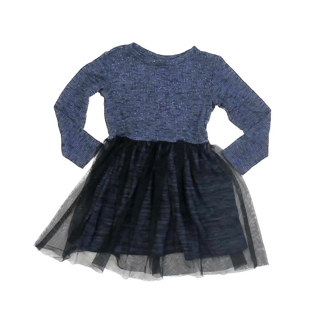 Cat & Jack Girls Black | Blue Dress Size: 4-5T Black | Blue