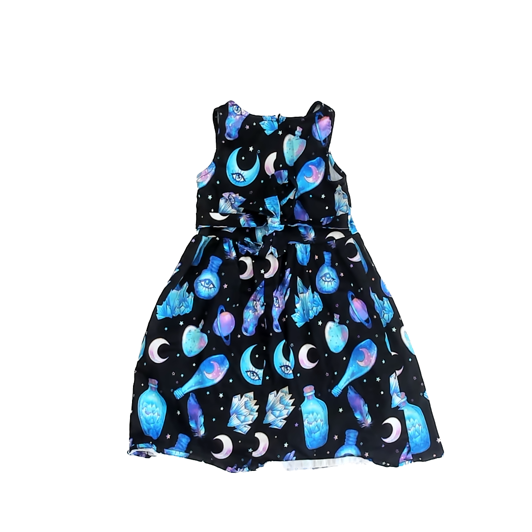Eva Rose Girls Black | Blue Dress Size: 5-6 Years Black | Blue