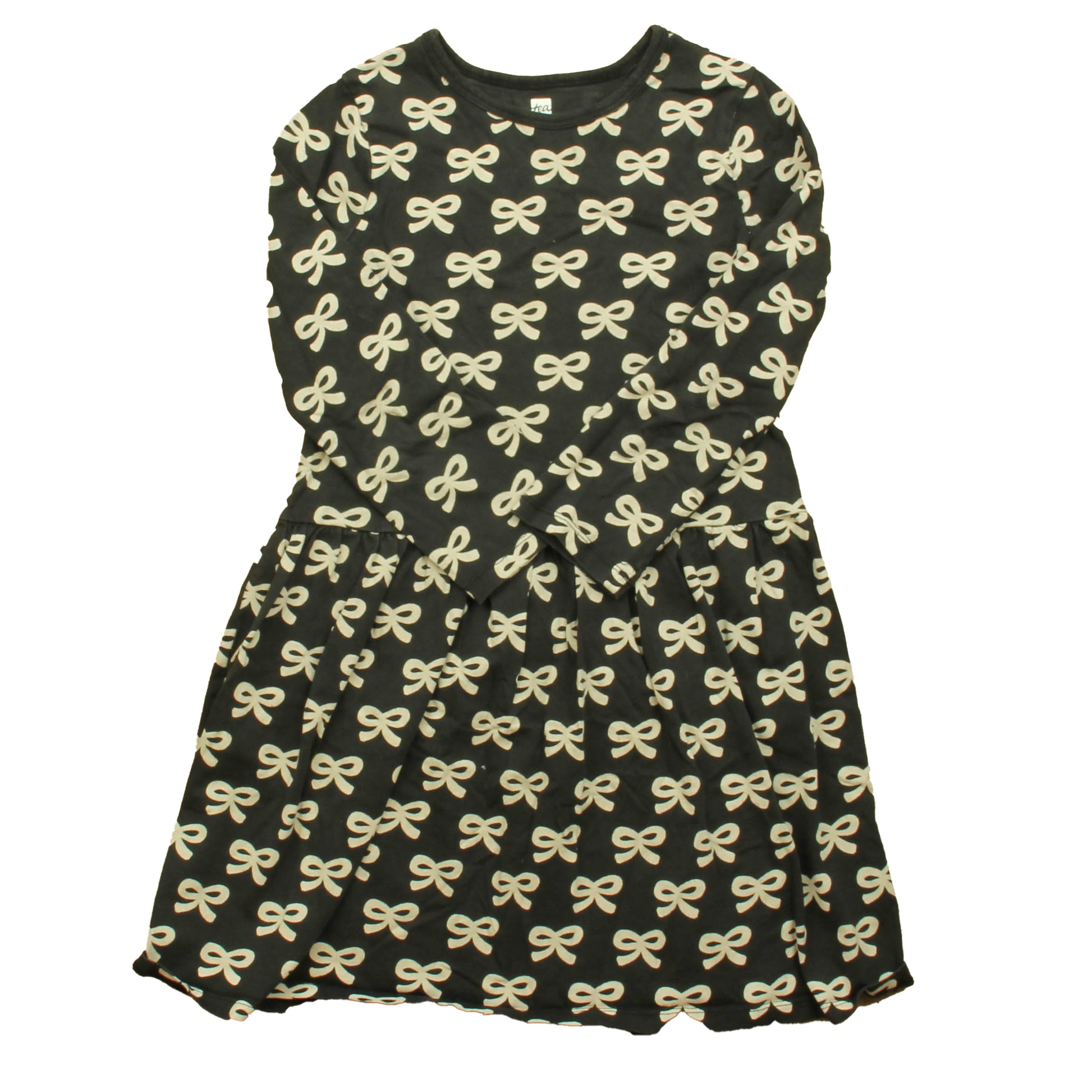 Tea Collection Girls Black Bows Dress Size: 10 Years Black Bows