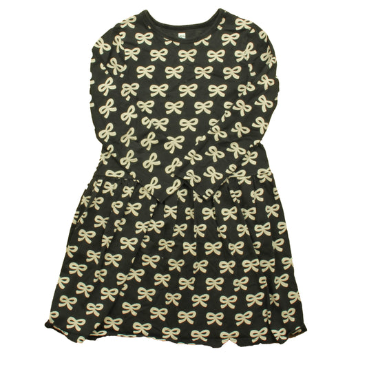 Tea Collection Girls Black Bows Dress Size: 10 Years Black Bows