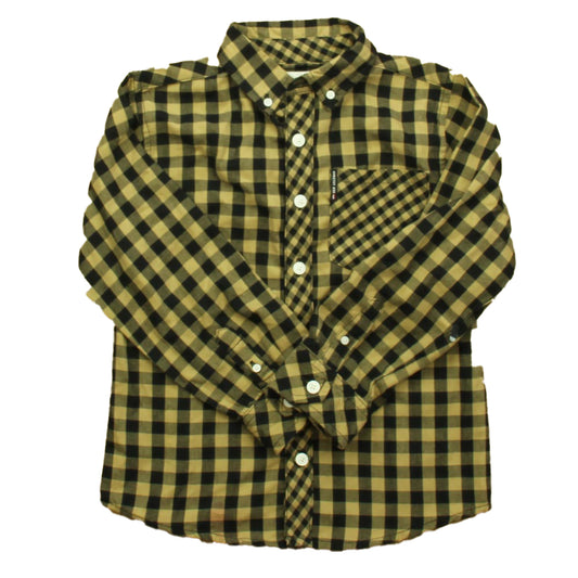 Ben Sherman Boys Black | Brown Check Button Down Long Sleeve Size: 5T