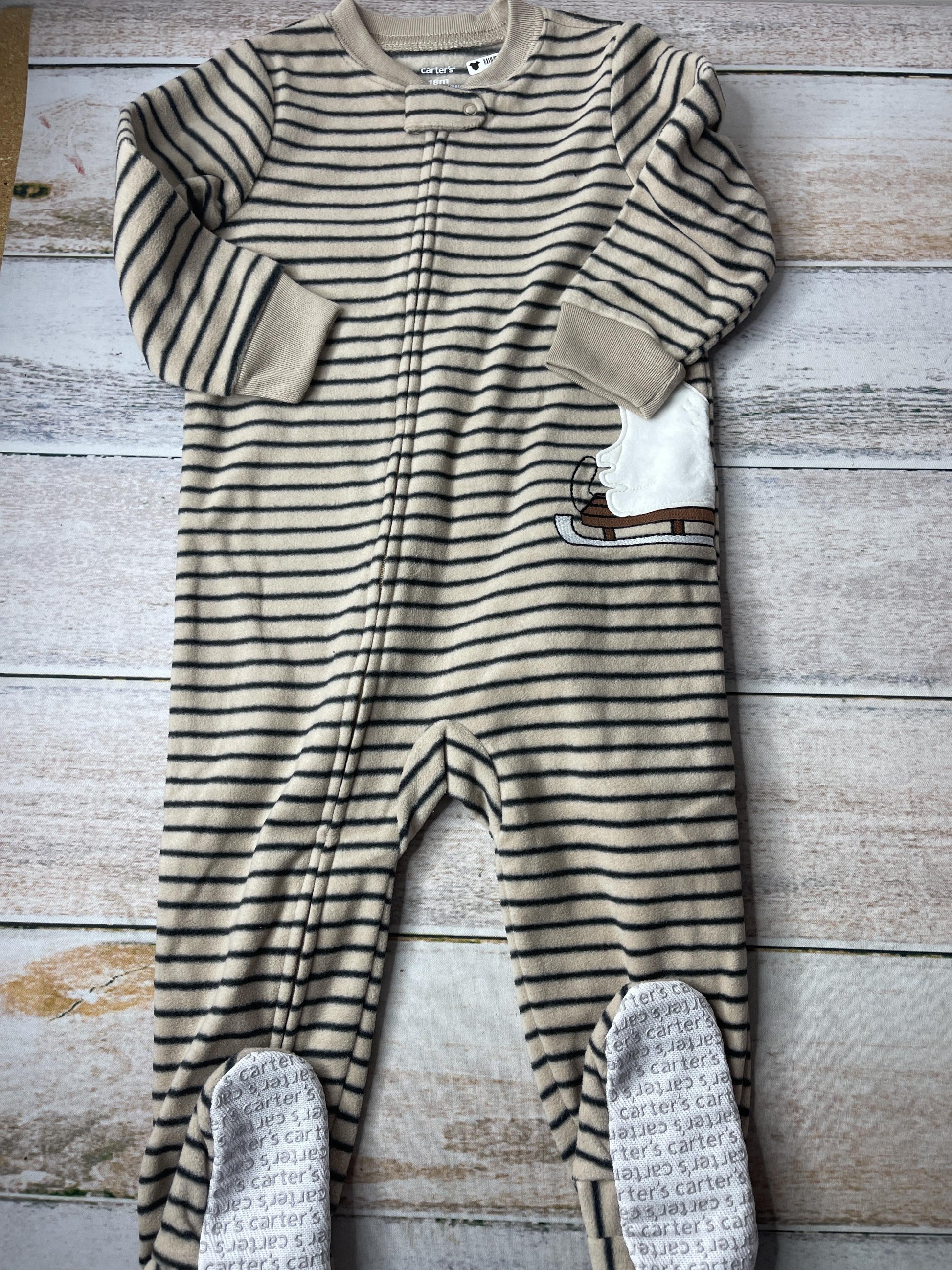 Carters Unisex Black | Brown Pajamas Size: 18 months Black | Brown