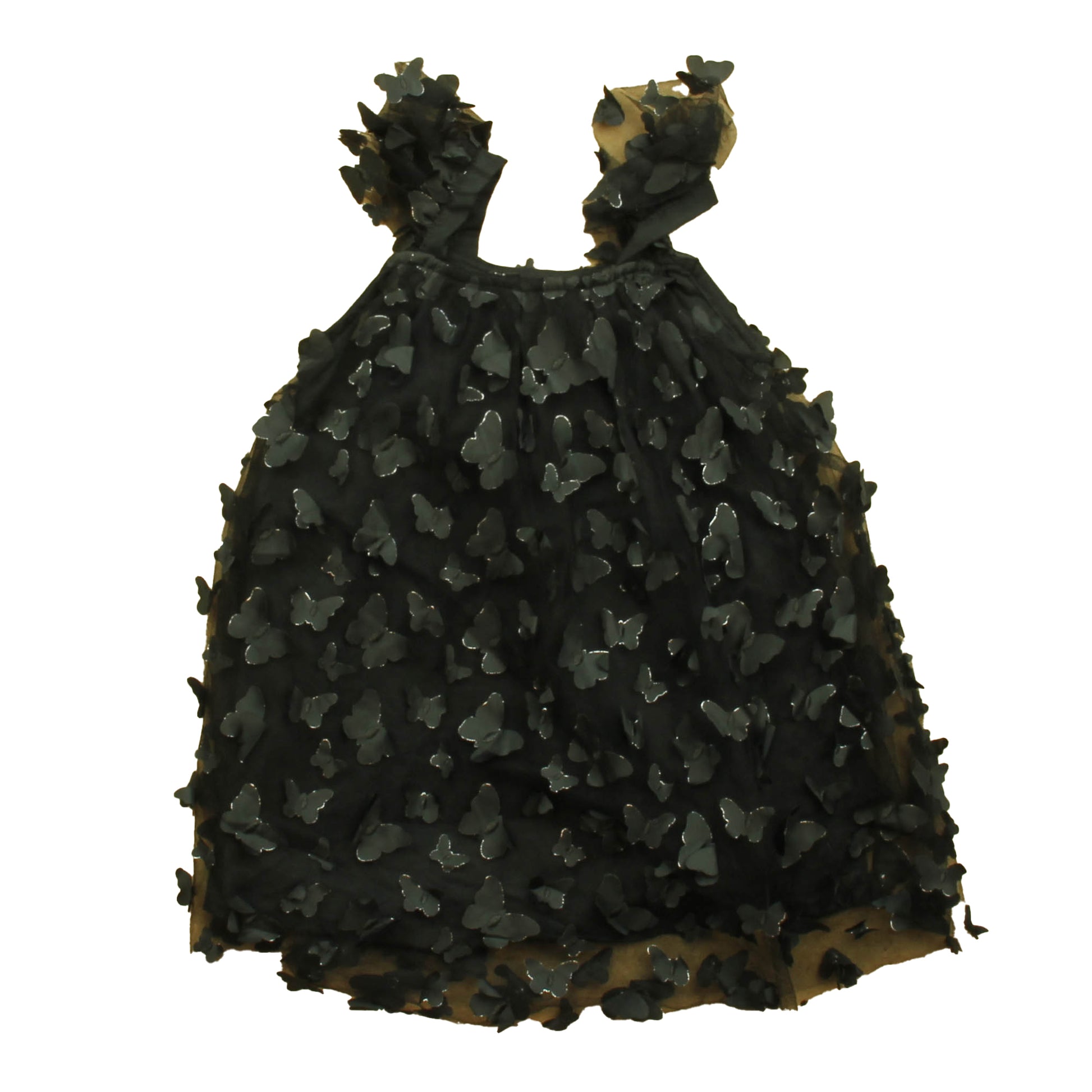 Dolly Girls Black | Butterflies Dress Size: 0-1 Year Black | Butterflies