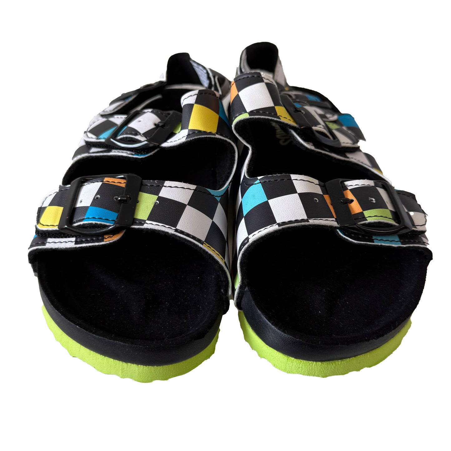 Fabkids Boys Black Check Sandals Size: 11 Toddler Black Check