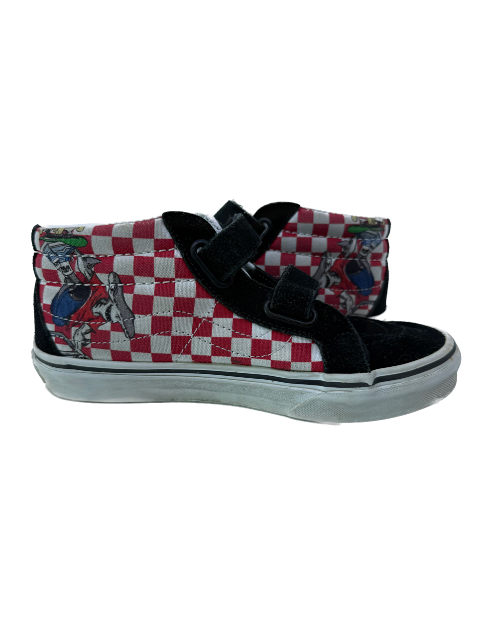 Vans Boys Black Checkerboard Sneakers Size: Big Kid 3 Black Checkerboard