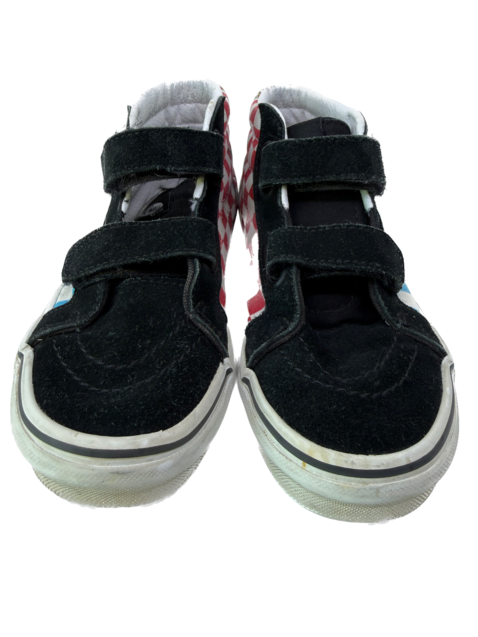 Vans Boys Black Checkerboard Sneakers Size: Big Kid 3 Black Checkerboard