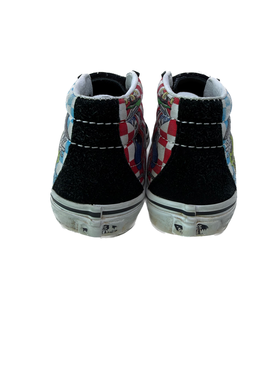Vans Boys Black Checkerboard Sneakers Size: Big Kid 3 Black Checkerboard