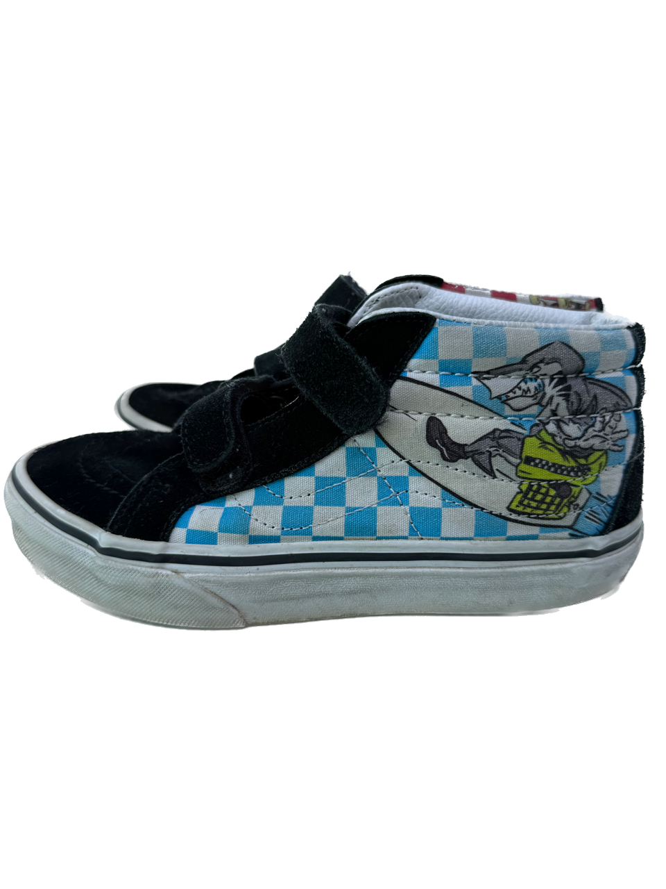 Vans Boys Black Checkerboard Sneakers Size: Big Kid 3 Black Checkerboard
