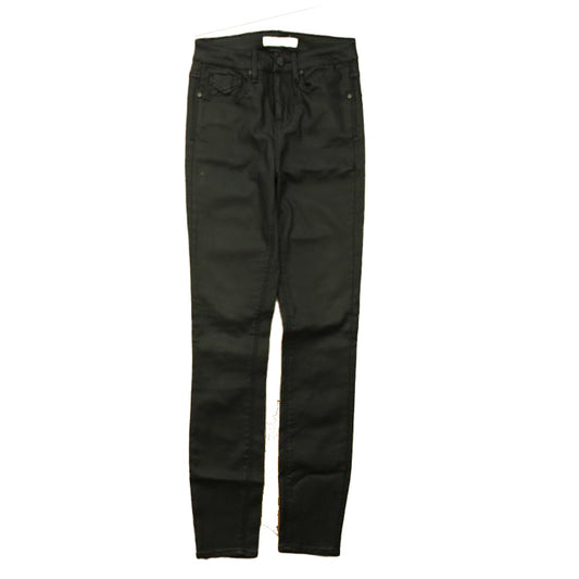 Unpublished Girls Black Coated Jeans Size: Junior 25 Black Coated