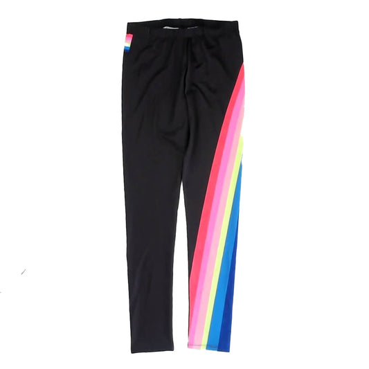 Rockets Of Awesome Girls Black |colored stripes Leggings Size: 12 Years Black |colored stripes