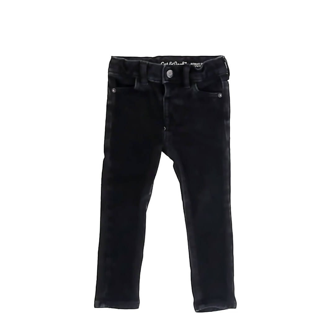Cat & Jack Girls Black Denim Jeggings Size: 2T Black Denim