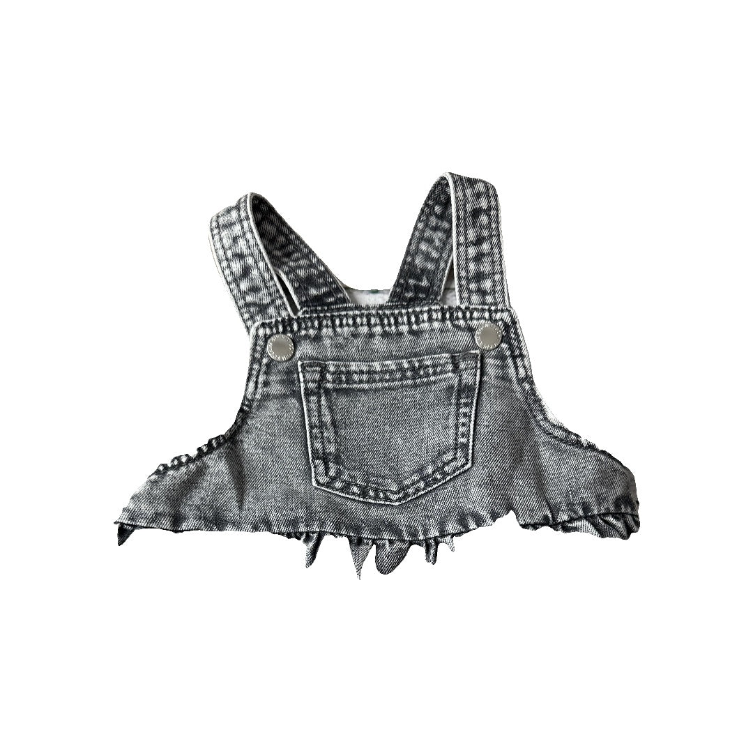 H&M Girls Black | Denim Dress Size: 6-9 months Black | Denim