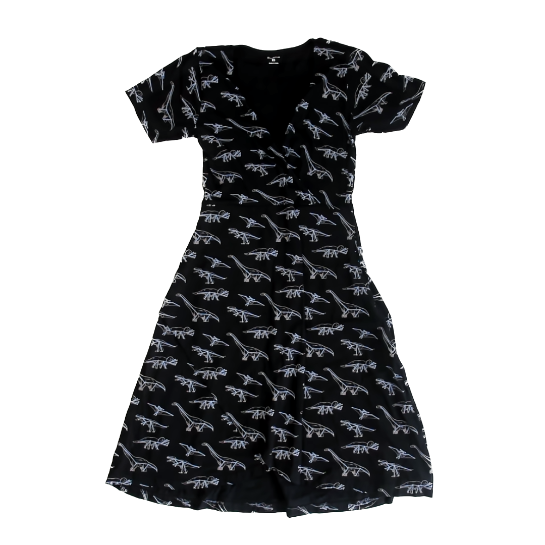 Svaha Girls Black | Dino Dress Size: Adult XS Black | Dino