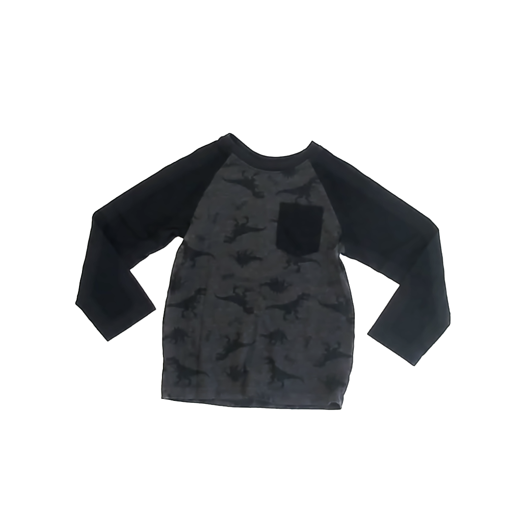 Garanimals Boys Black Dinosaur Long Sleeve T-Shirt Size: 5T Black Dinosaur