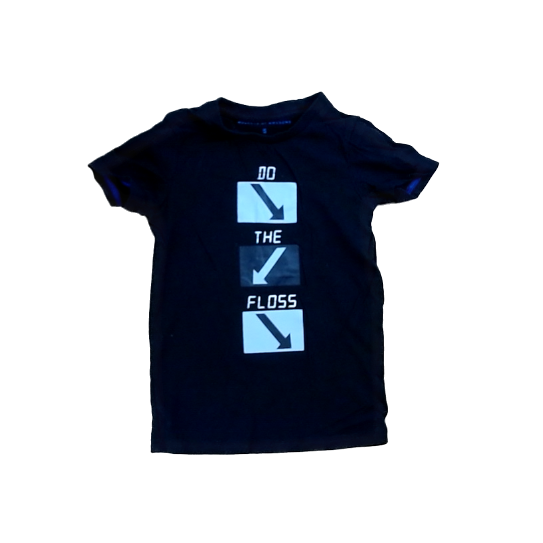 Rockets Of Awesome Boys Black | Do The Floss Short Sleeve Shirt Size: 5T Black | Do The Floss