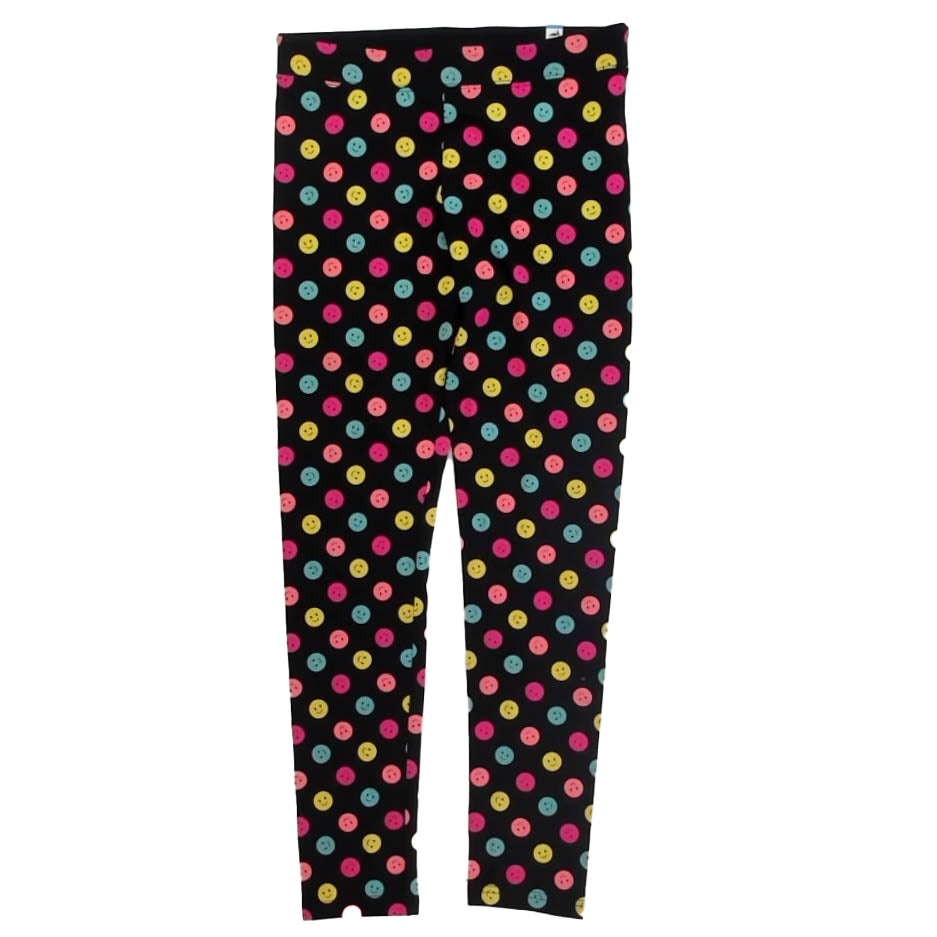Justice Girls Black Emoji Leggings Size: 16 Years Black Emoji