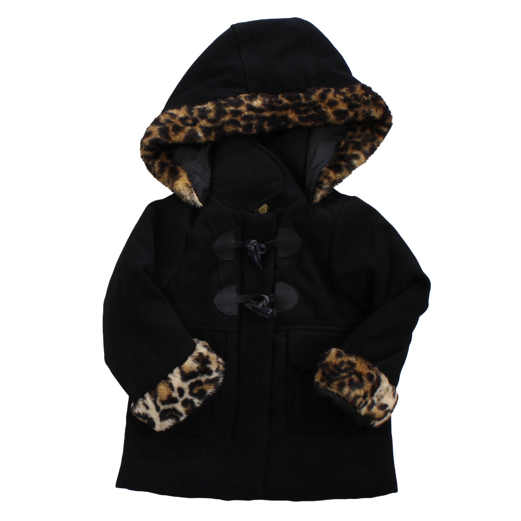 Jessica Simpson Girls Black | Faux Fur Winter Coat Size: 2T Black | Faux Fur