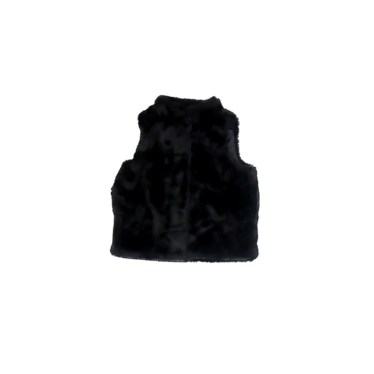 Epic Threads Girls Black Faux Fur Vest Size: 2T Black Faux Fur