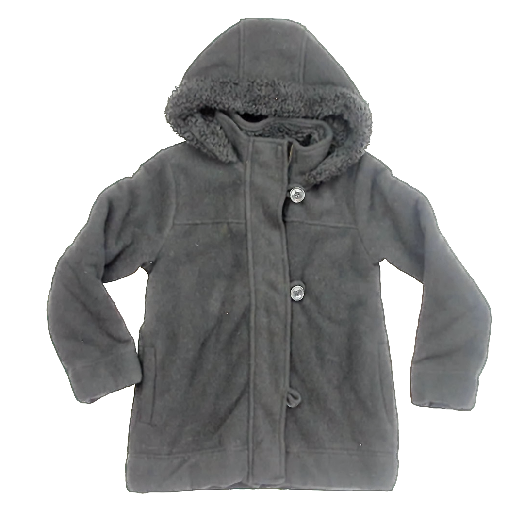 Old Navy Girls Black Fleece Winter Coat Size: 8 Years Black Fleece