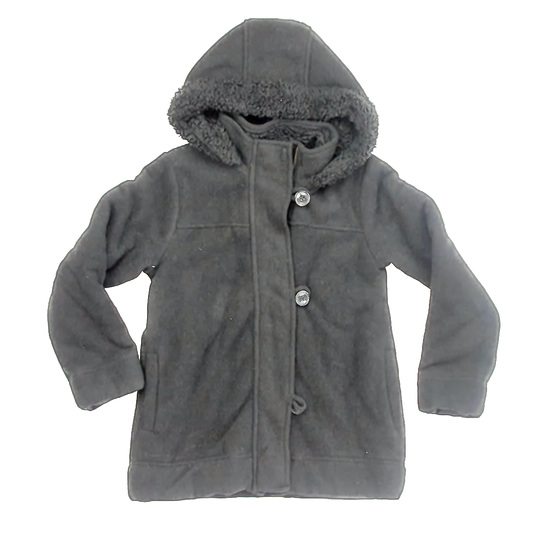 Old Navy Girls Black Fleece Winter Coat Size: 8 Years Black Fleece