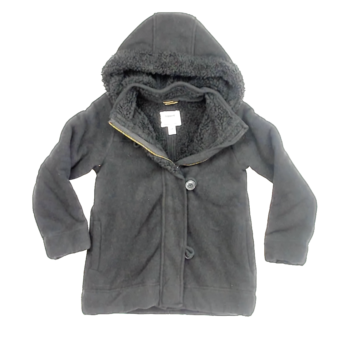 Old Navy Girls Black Fleece Winter Coat Size: 8 Years Black Fleece