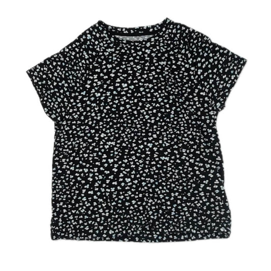 Rockets Of Awesome Girls Black Floral T-Shirt Size: 12 Years Black Floral