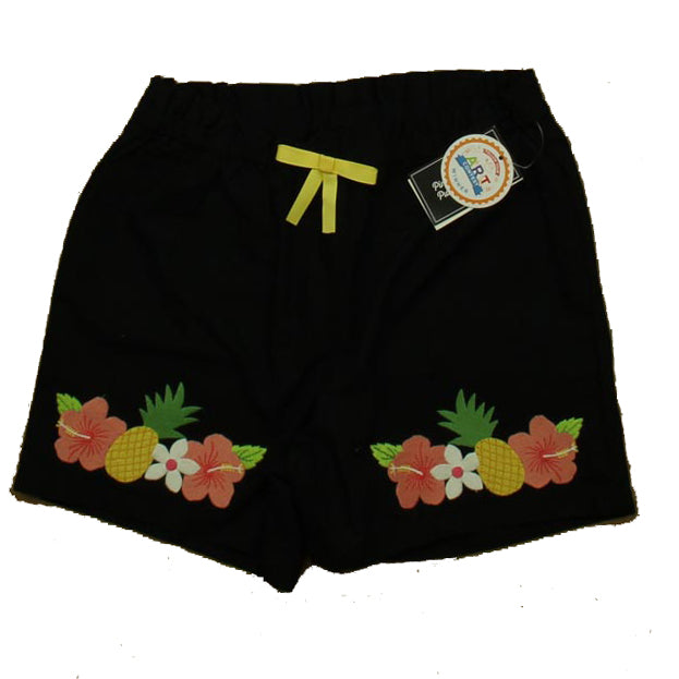 Gymboree Girls Black Floral Shorts Size: 10 Years