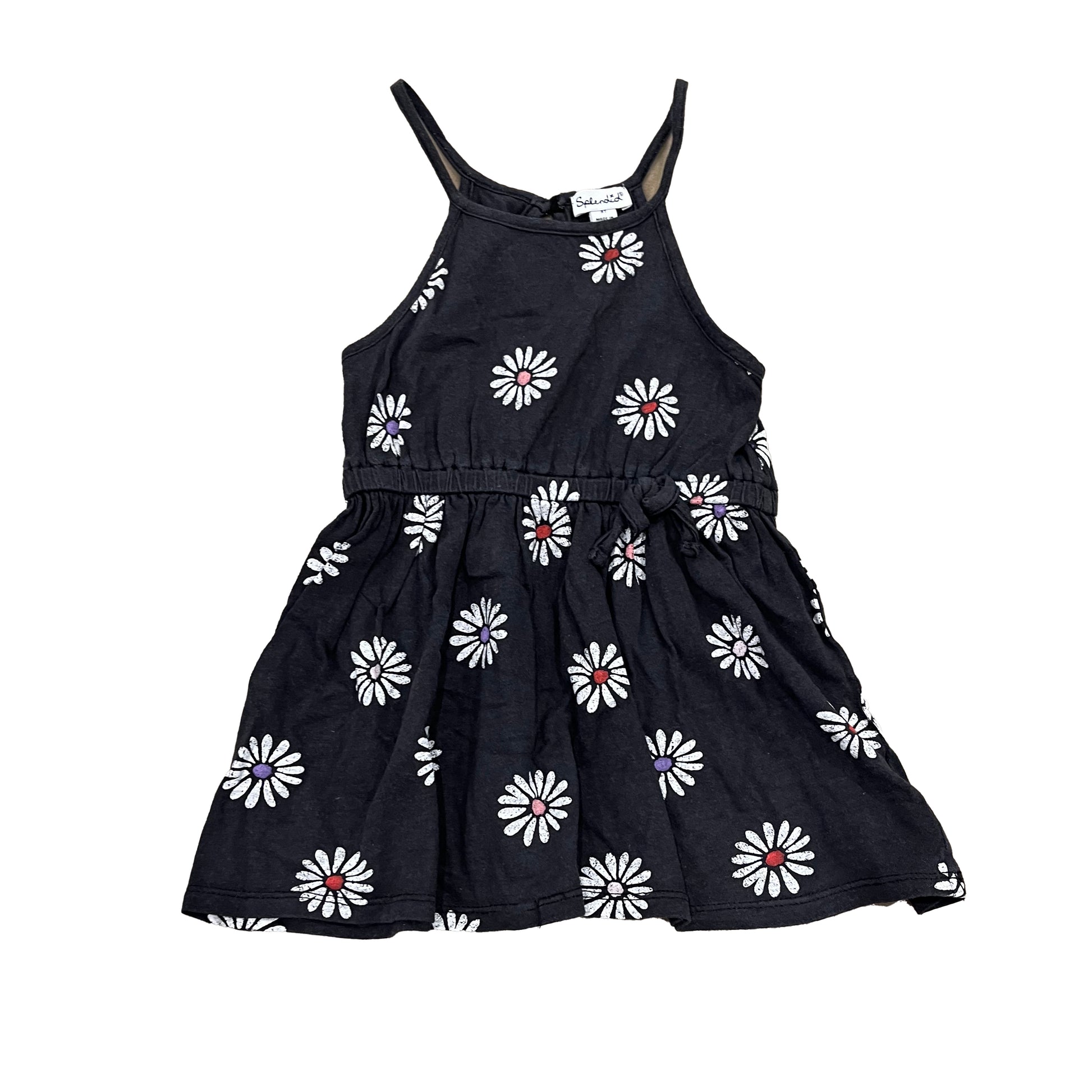 Splendid Girls Black Floral Tank Top Size: 3T Black Floral