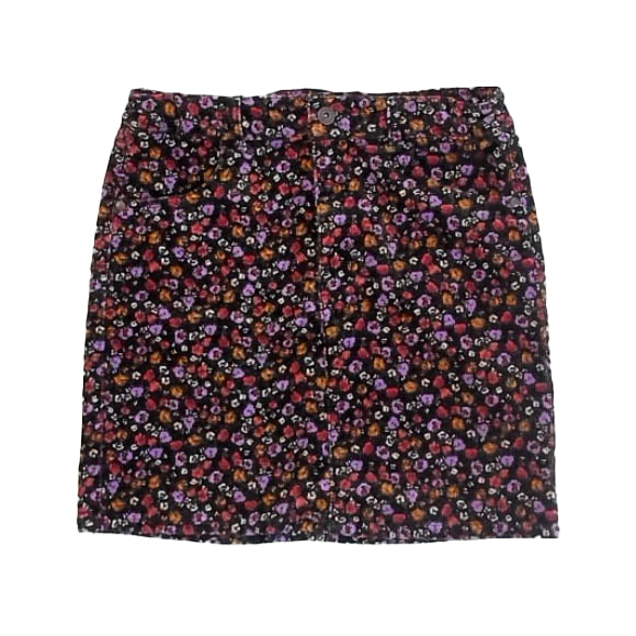 Art Class Girls Black Floral Skirt Size: 18 Years Black Floral
