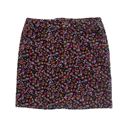Art Class Girls Black Floral Skirt Size: 18 Years Black Floral
