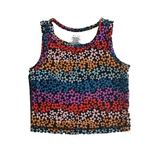 Hanna Andersson Girls Black Floral Rashguard Size: 6-7 Years Black Floral