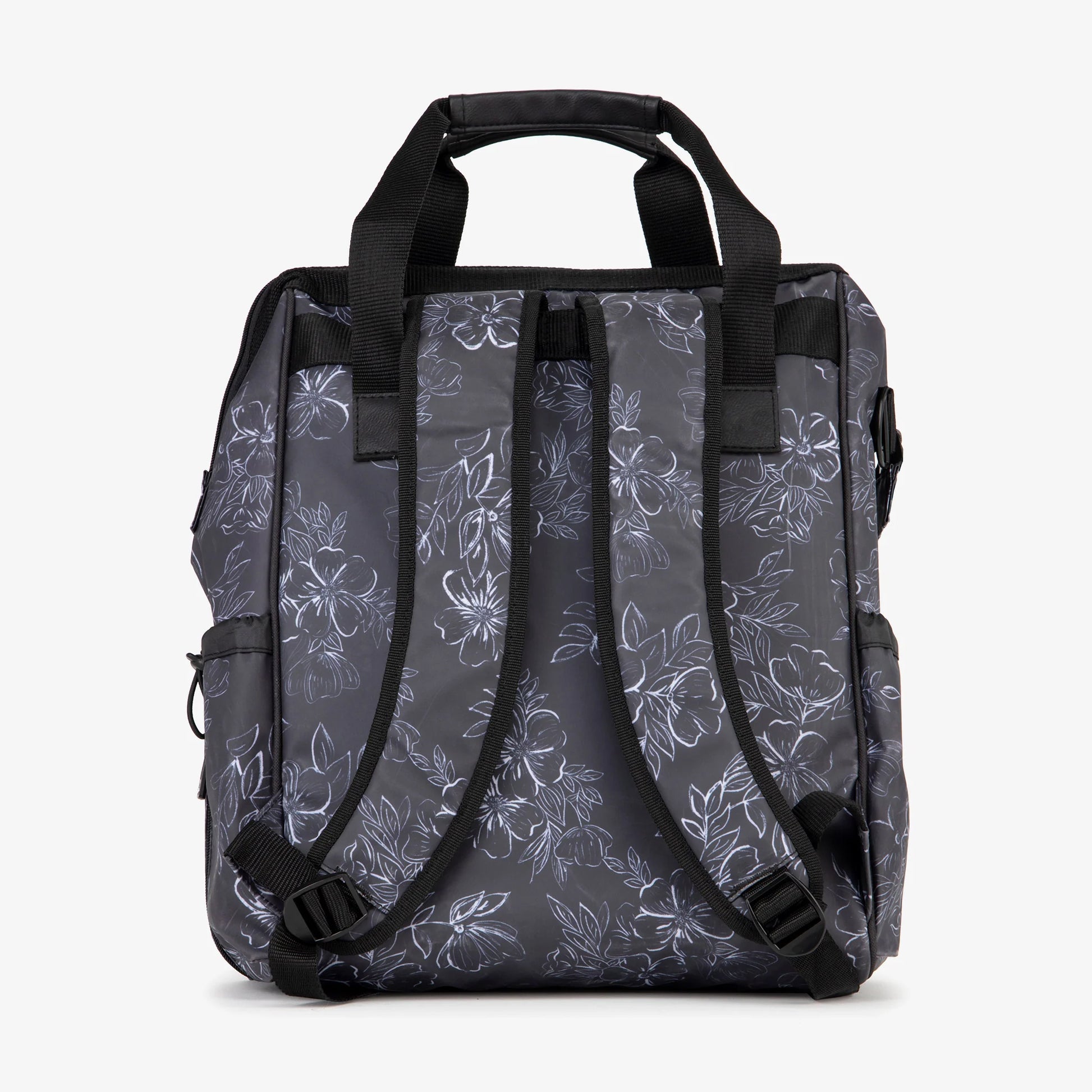 JuJube Girls Black Floral Diaper Bag Size: Dr. Mom Multi-Carry Backpack Black Floral